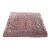 Persian wool rug in burgundy red diamonds 135x200cm