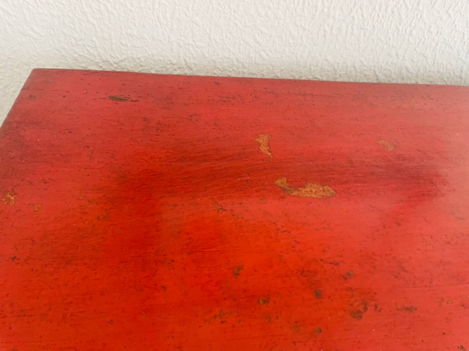 19th century red lacquered Chinese trunk