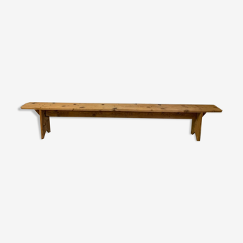 Old solid wood farmhouse bench