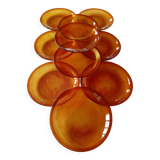 10 assiettes à dessert Arcoroc Sierra Ambre