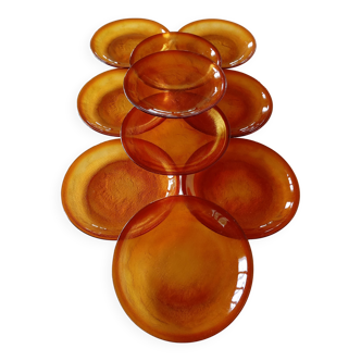 10 assiettes à dessert Arcoroc Sierra Ambre