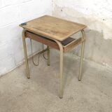 Simple school desk from 1960 with locker.