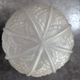 Antique large globe ceiling light, pressed glass, by Hettier & Vincent