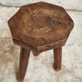 Old stool, side table French oak