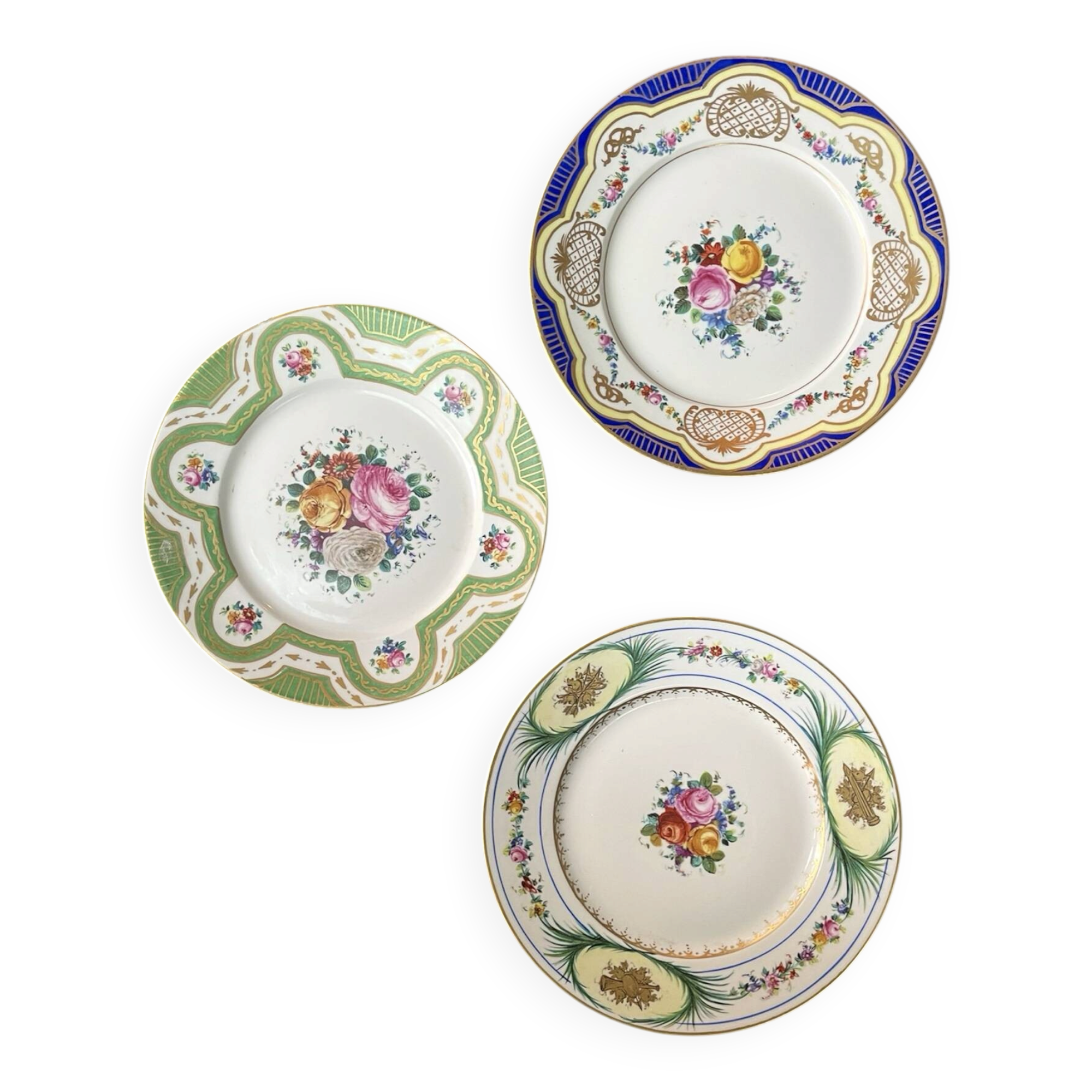 Porcelain plates in the style of Sèvres