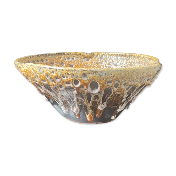 Grande Coupe ''Fat Lava'' Volcanique Pièce de Caractère (1960/70)