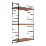 Original String shelf / Kajsa & Nisse Strinning / teak / modern mid-century design / black / 75x40x20cm