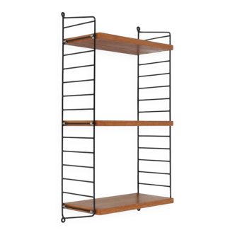 Original String shelf / Kajsa & Nisse Strinning / teak / modern mid-century design / black / 75x40x20cm