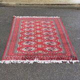 Handwoven Pakistani Persian rug in burgundy wool 120x190.