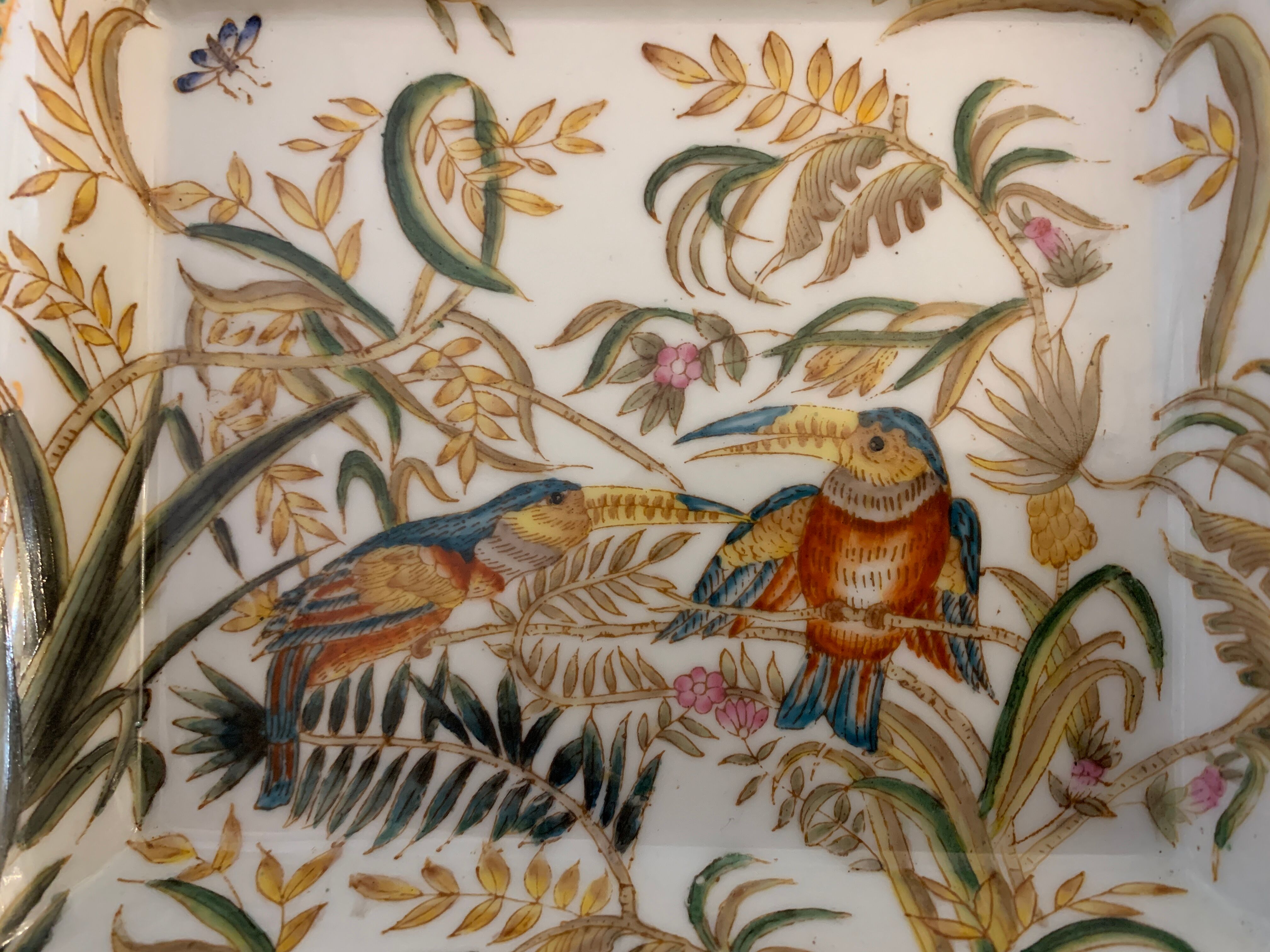 Empty hand-painted porcelain pocket Fabienne Jouvin