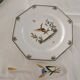 Moustiers porcelain cake plate and server set