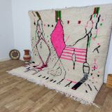 Handmade wool Berber rug 266 x 242 cm