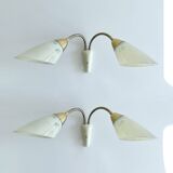 Pair of Large Vintage Modular Wall Lights, 50s