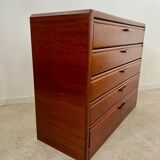 Old Scandinavian style chest of drawers in teak, 70s design, Hülsta vintage brand