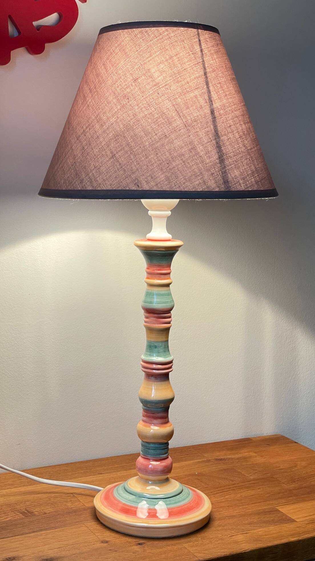 Ceramic lamp by 0. corro vintage