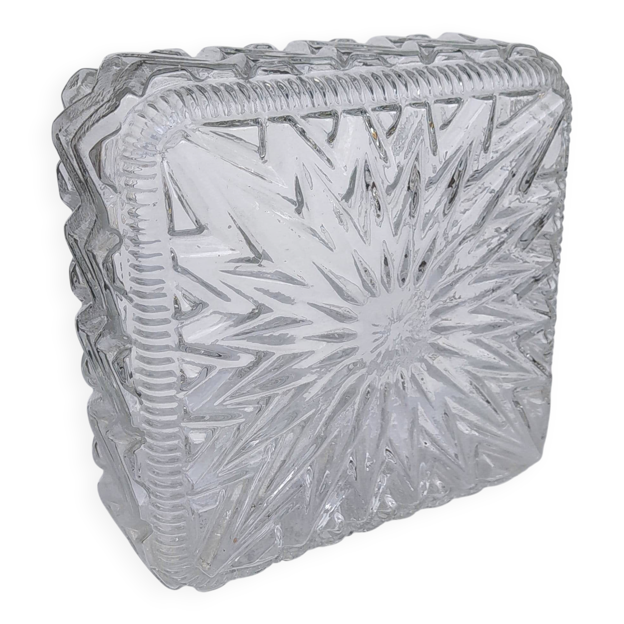 Plafonnier carré ou applique étoile seventies