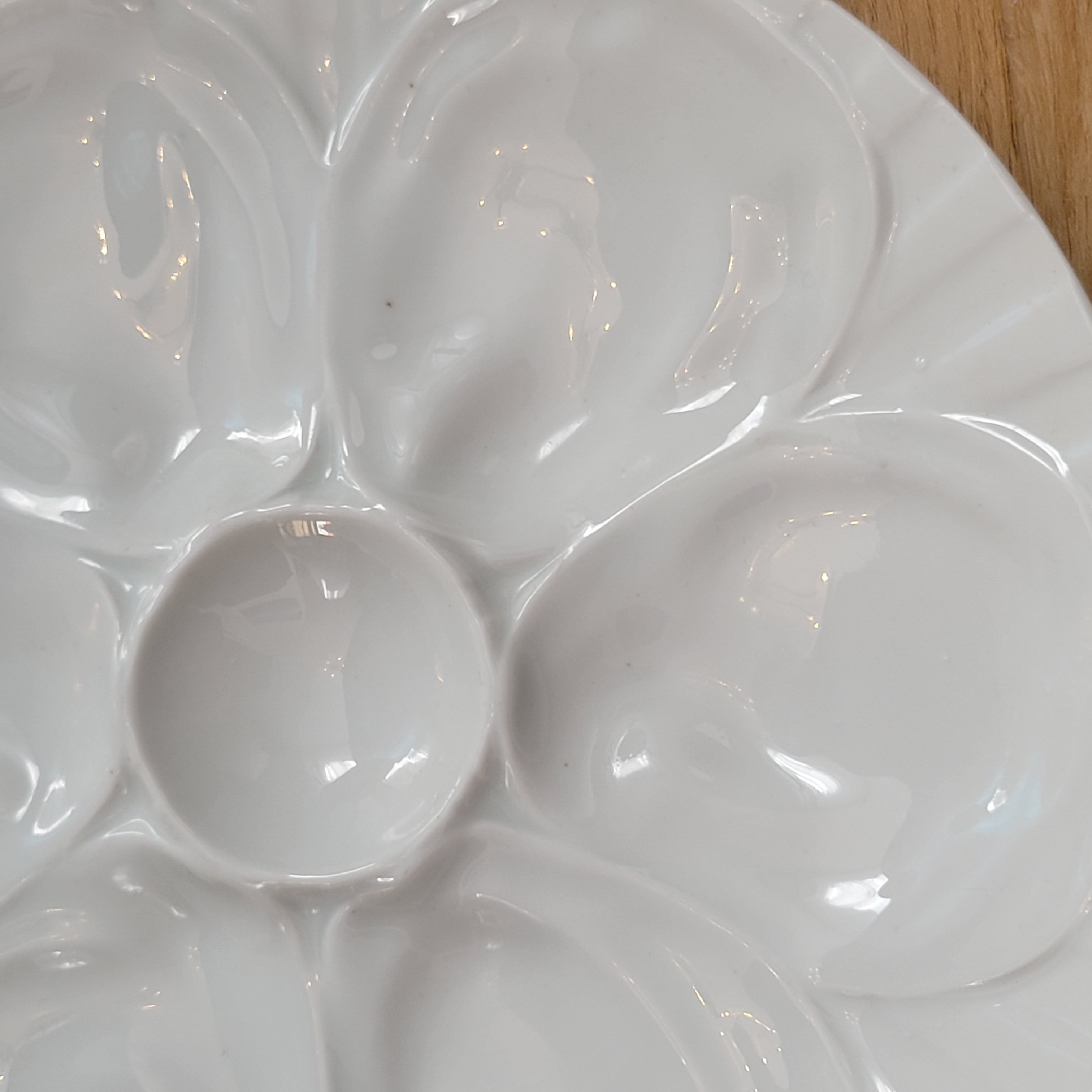 6 oyster plates in Pillivuyt porcelain