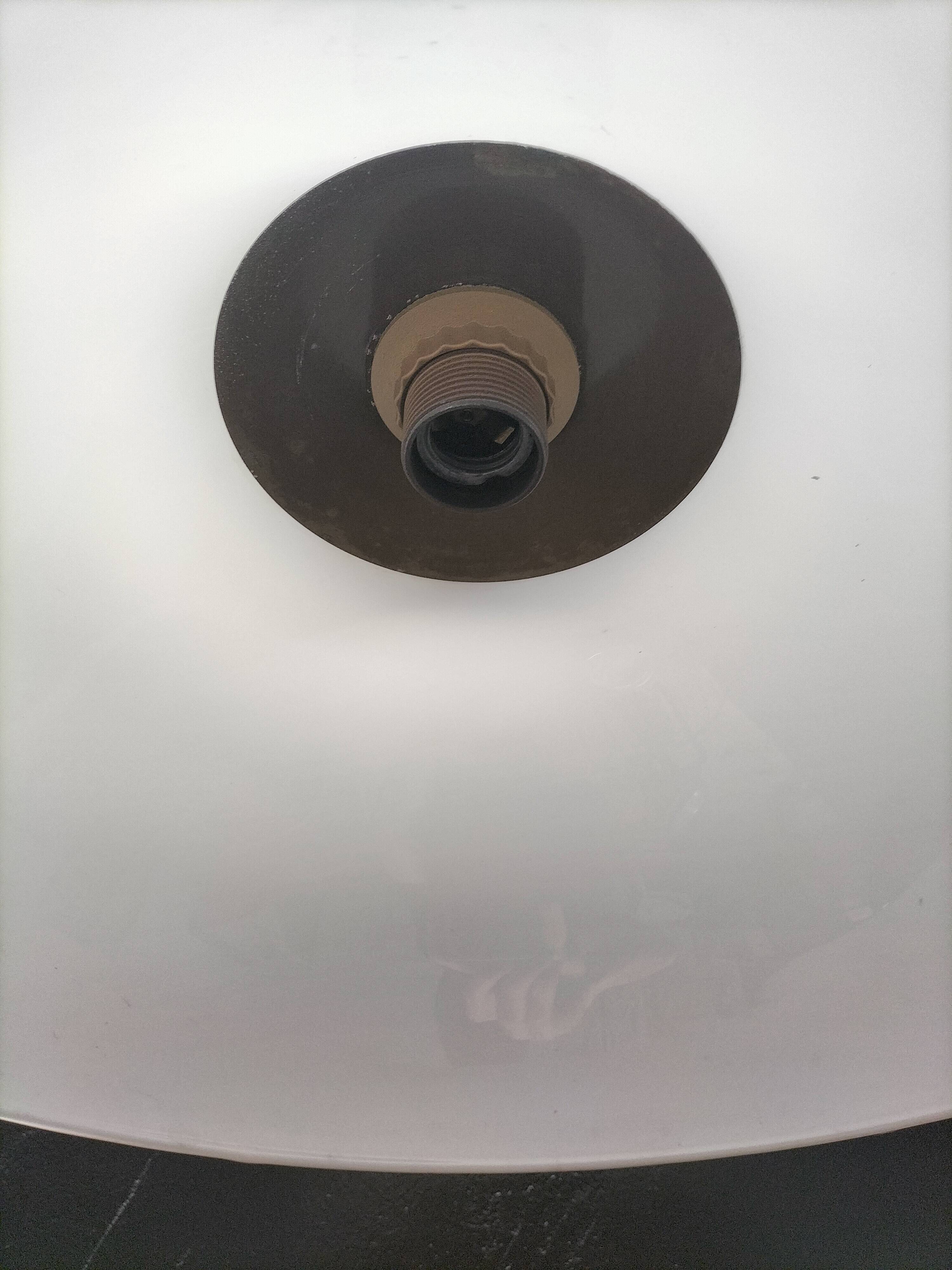 Large opaline pendant light