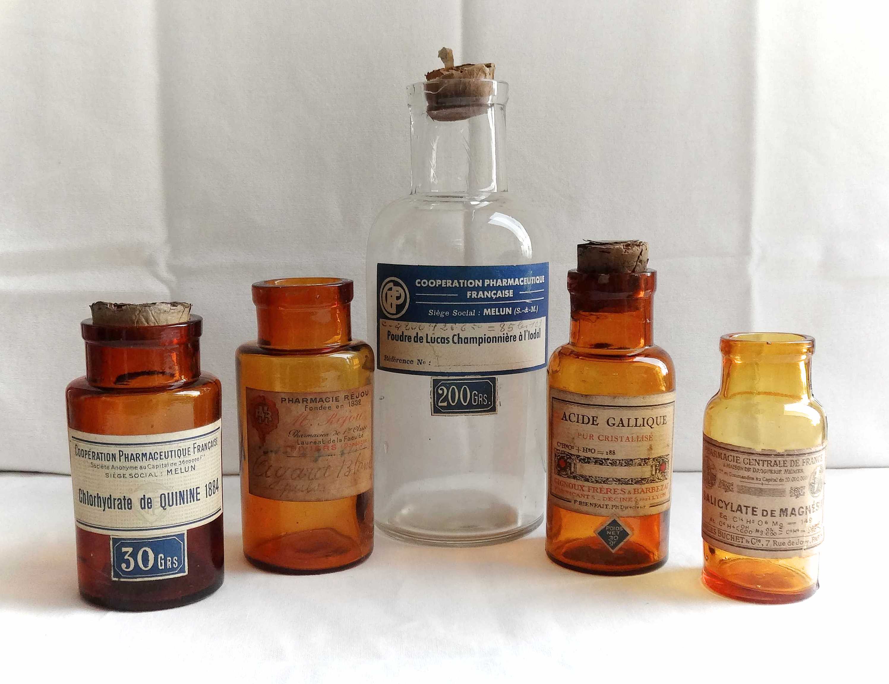 Old pharmacy bottles