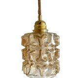 Vintage amber glass pendant lamp or pendant lamp