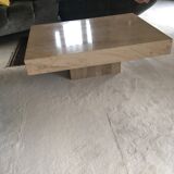 Rectangular bass table in travertine