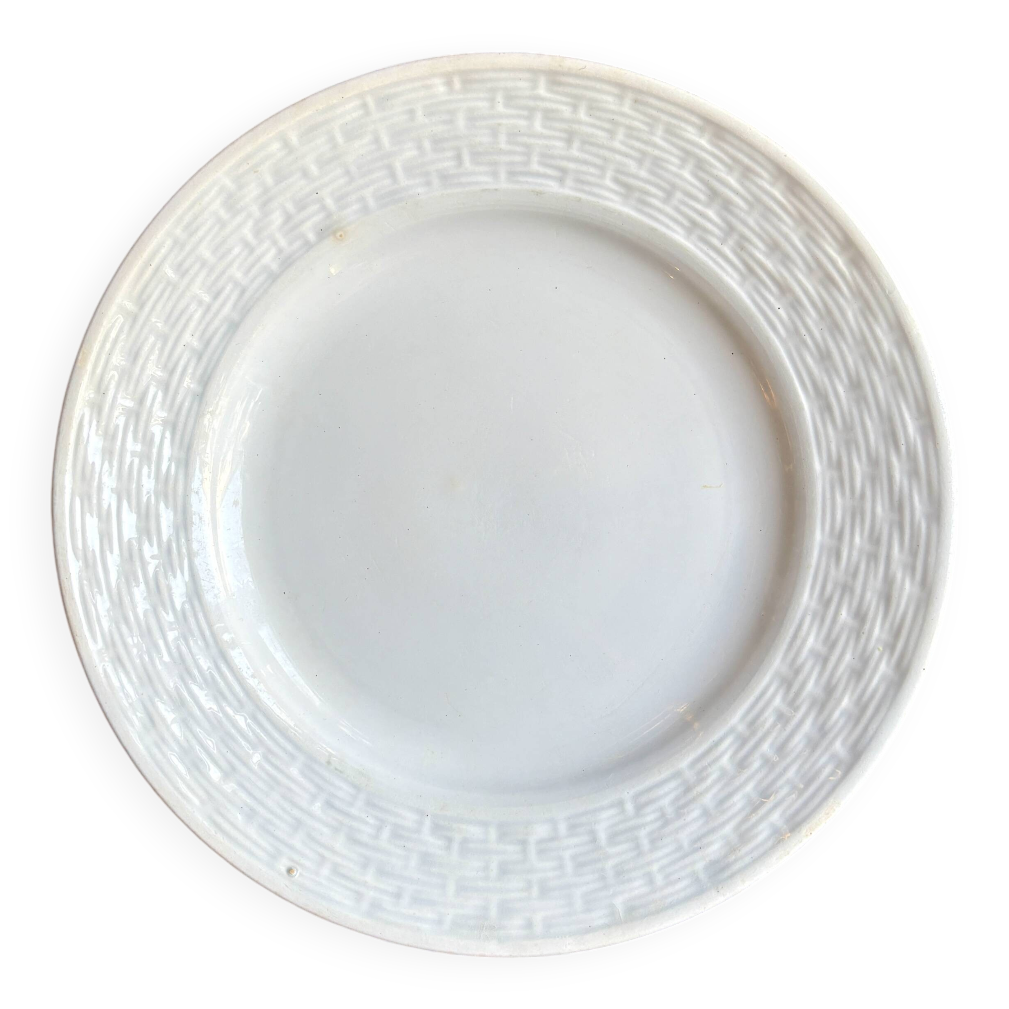St Amand dessert plate in white earthenware