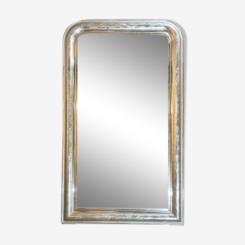 Miroir 126x75 d'époque Louis-Philippe argenté