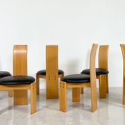 Set of 6 Dining Chairs by Mario Marenco for Mobil Girgi, Italy, 1970s