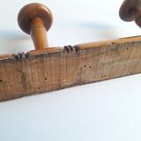 Wooden wall coat rack 4 hooks