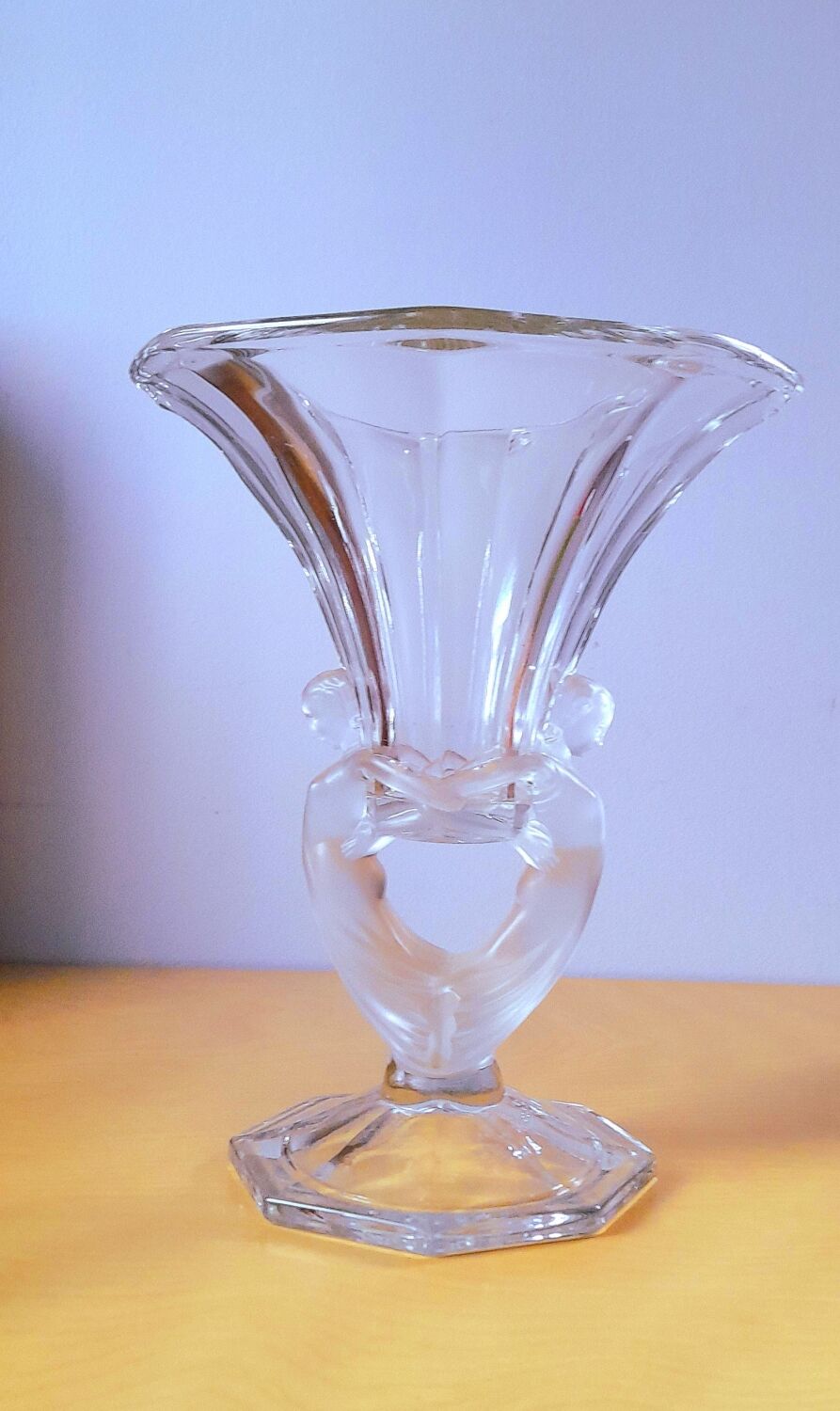 Art Deco pressed glass vase