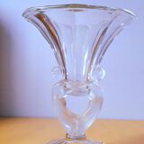 Art Deco pressed glass vase