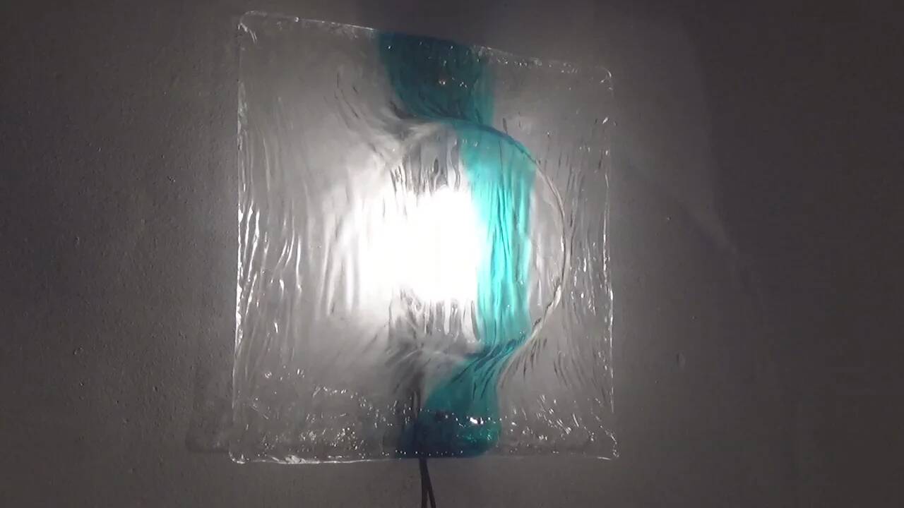 Murano flush mount sconce by Toni Zuccheri for Venini, 5 pieces