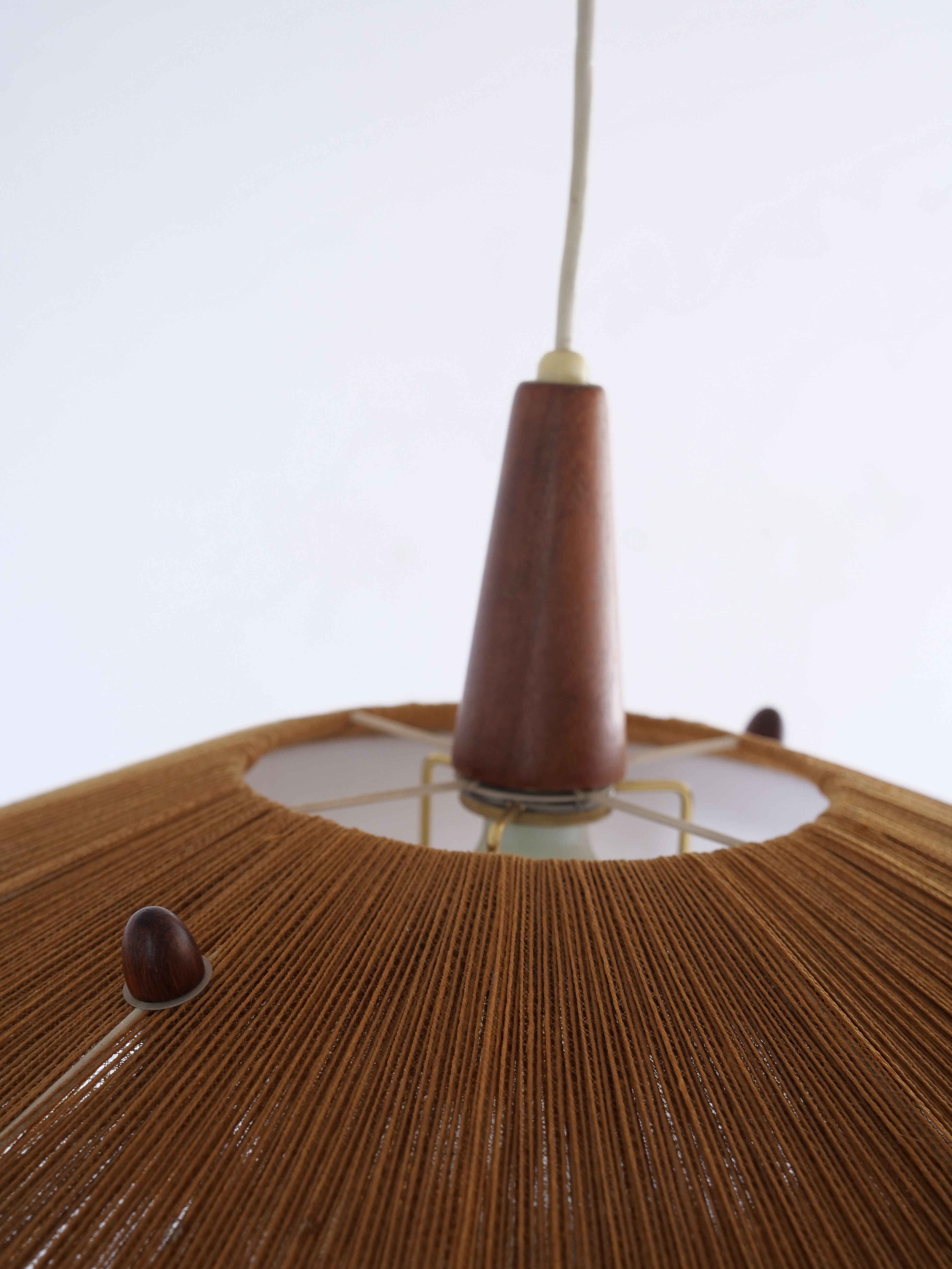 Rope and teak teak hanging lamp teuchde leuchten