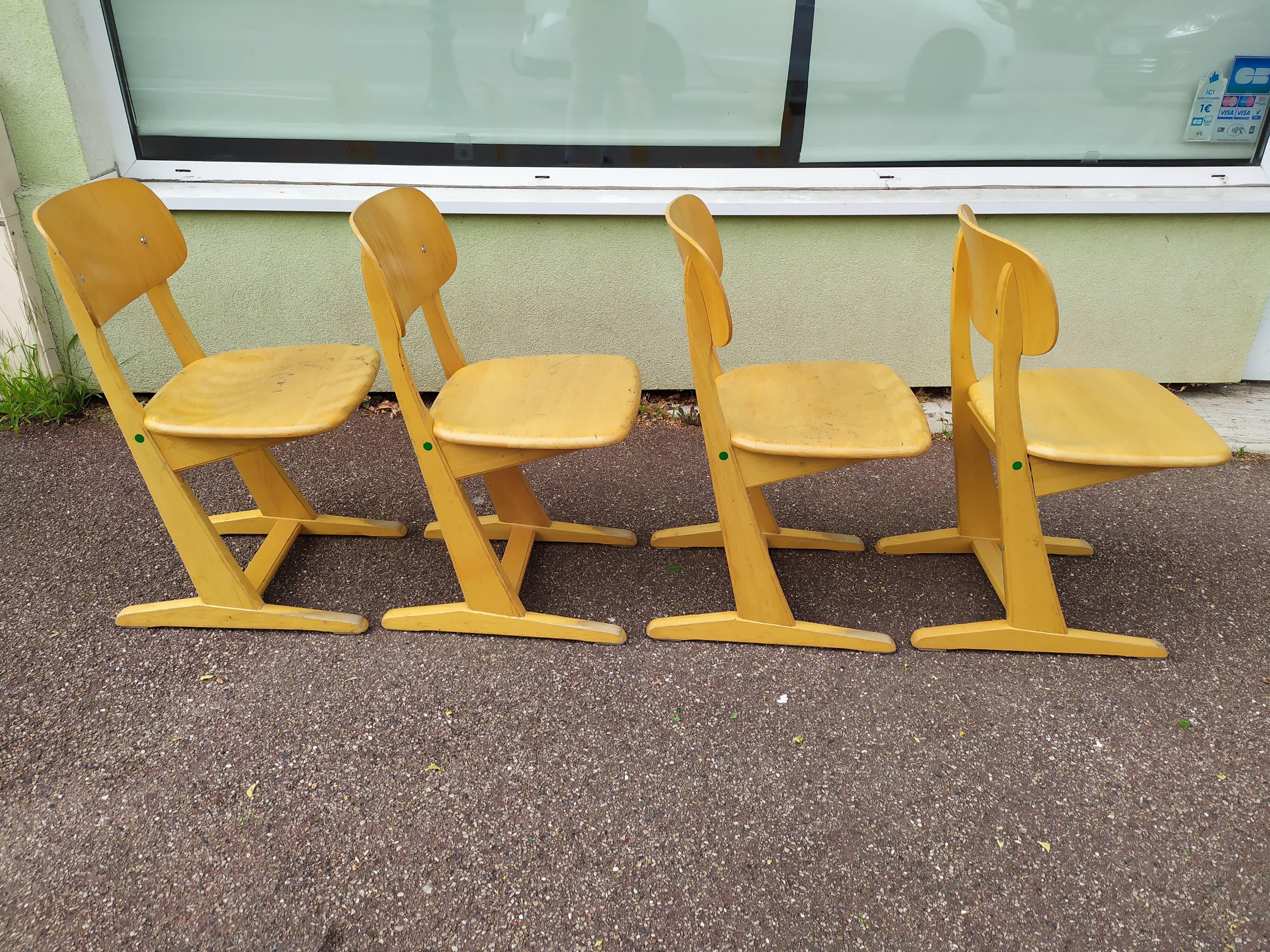 Lot de 4 chaises Casala - vintage