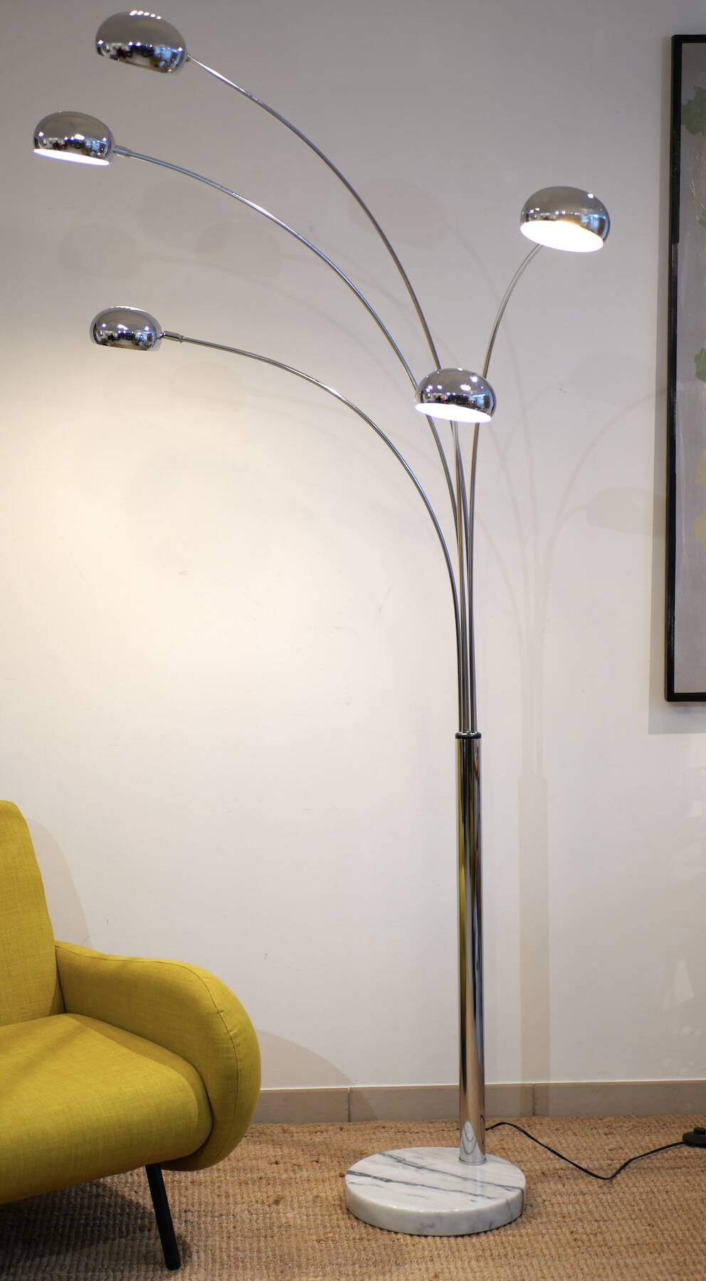 Lily of the valley floor lamp with 5 branches