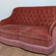 Toad sofa in old pink velvet