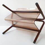 Vintage bamboo and Plexiglas 1970 magazine holders
