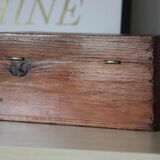Carved wooden box with lock