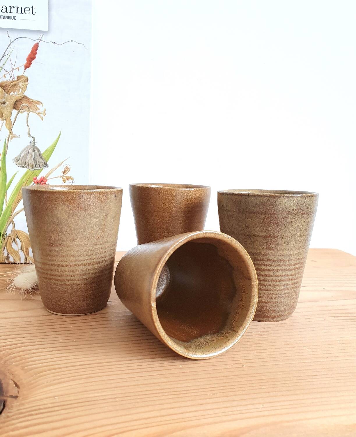 Small Digoin stoneware cups