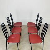 6 chairs by Giorgio Cattelan for Cidue Italy, postmodern, 1980s
