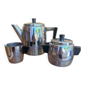 ☕ Vintage Art Deco tea set – Saint Louis in pure copper and