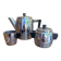 ☕ Vintage Art Deco tea set – Saint Louis in pure copper and