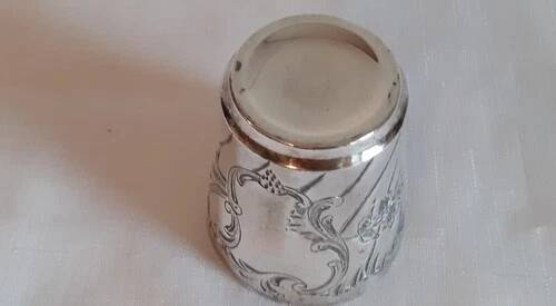 Antique Art Nouveau silver-plated cup
