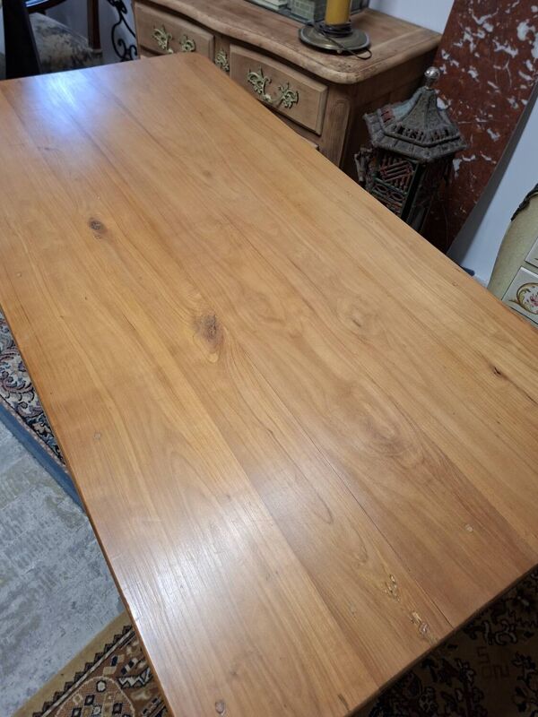 Table de ferme en merisier massif d'époque 19éme- 1m60