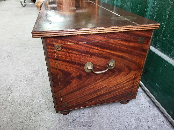 Mahogany and brass boat chest trunk the great pacific s fran