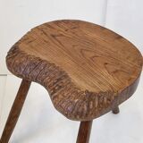 Pair of vintage brutalist stools 1960