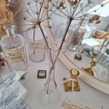 80s blue glass soliflore