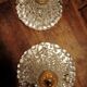Two ceiling lamps with grapevines