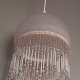 Pink pearl glass chandelier, charleston style