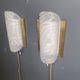 Pair of brass and glass wall lights by Fischer Leuchten, 1960s